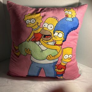 Simpsons Pillow Pink/Blue 20 Inch Plush
